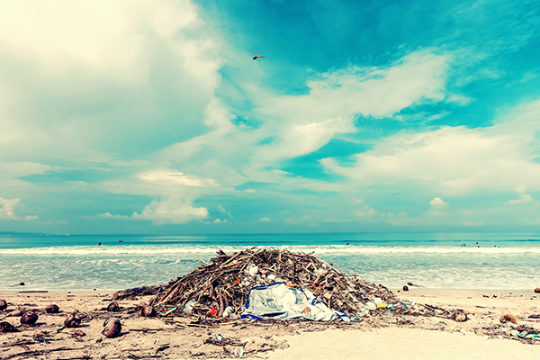 Plastic On Beach